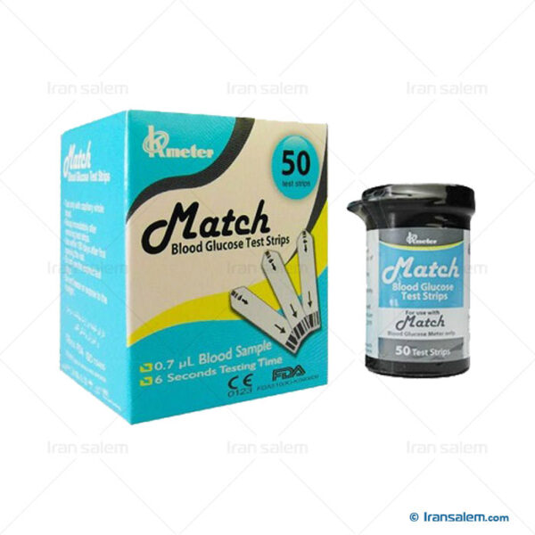 نوار تست قند خون مچ  MATCH بسته 50 عددی
