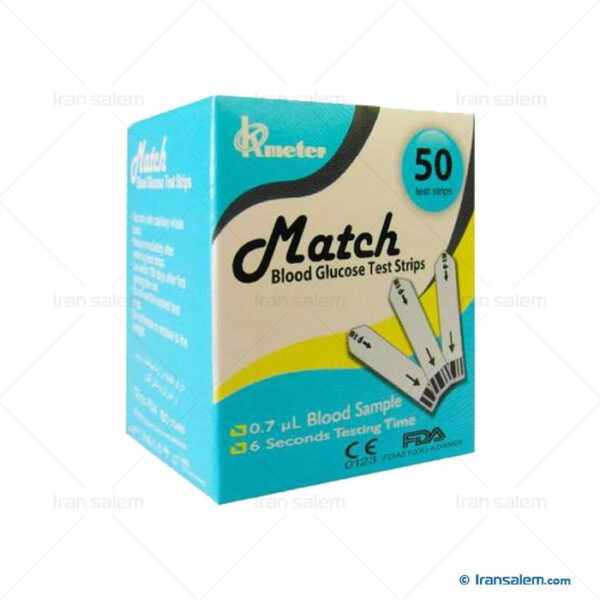 نوار تست قند خون مچ  MATCH بسته 50 عددی