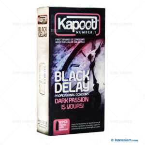 کاندوم تاخیری کاپوت مدل Black Delay بسته ۱۲ عددی