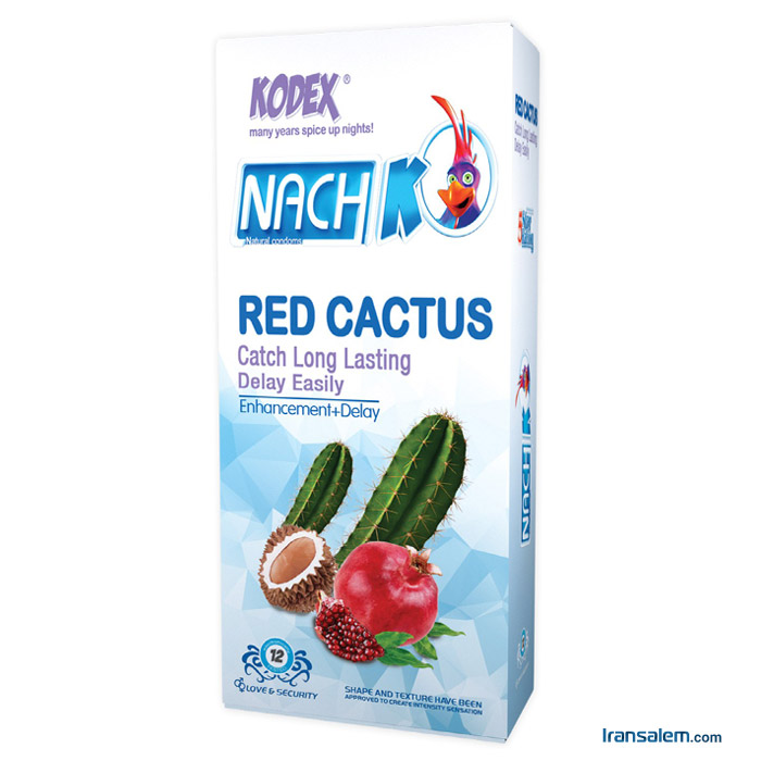 کاندوم تاخیری کدکس مدل Red Cactus بسته ۱۲ عددی