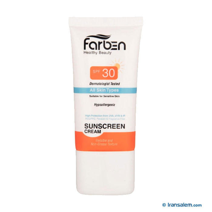 کرم ضد آفتاب SPF 30 فاربن (50 میلی‌لیتر)