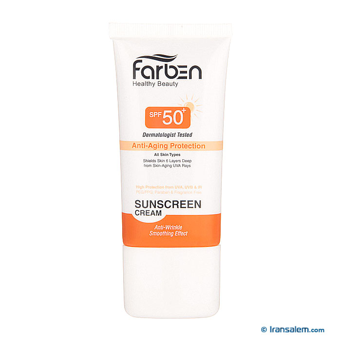 کرم ضد آفتاب و ضدچروک SPF 50 فاربن (50 میلی‌لیتر)