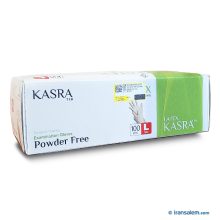 دستکش لاتکس بدون پودر کسری طب