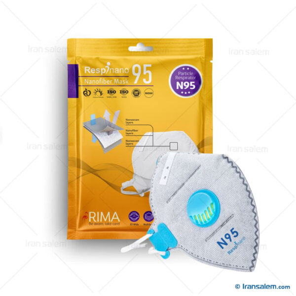 ماسک N95 سوپاپ دار رسپی نانو ریما